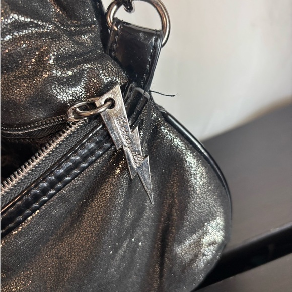 Betsyville by Betsey Johnson Studded Black Metallic Crossbody Bag - Picture 10 of 16